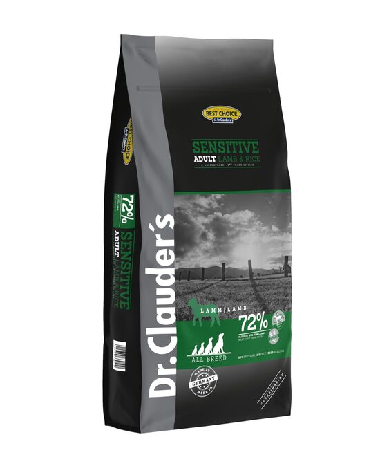 Dr.Clauder's SENSITIVE ADULT Lamb&Rice 12.5kg - pieaugušiem suņiem ar jēra gaļu un rīsiem